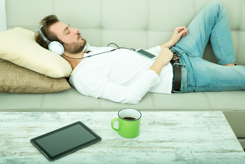 man on sofa